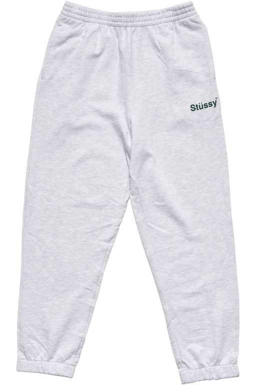 Stussy Mens Text Fleece Track Pants White - JUGHK5941